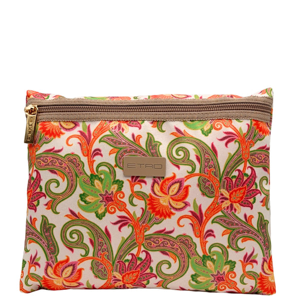 Etro Kulturtasche Orange Flower Envelope Large