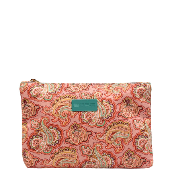 Etro Kulturtasche Paisley Pink Envelope Medium