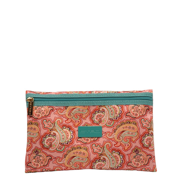 Etro Kulturtasche Paisley Pink Envelope Small Zipper