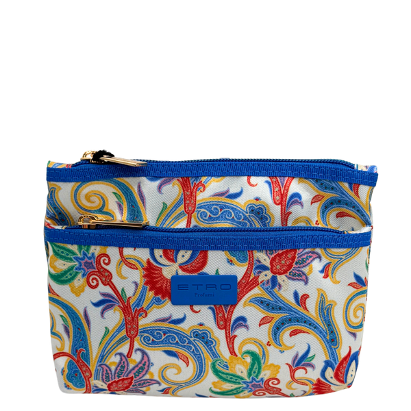 Etro Toilettas Hellblauer Doppelreißverschluss