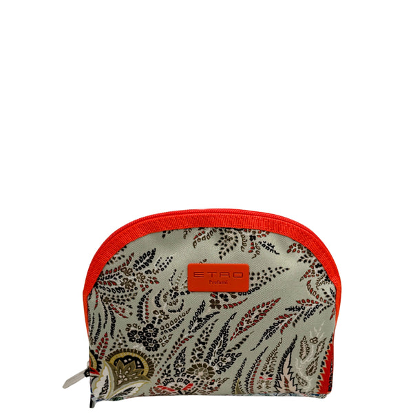 Etro Kulturbeutel, Wolkengrün-Orange, Klein 1
