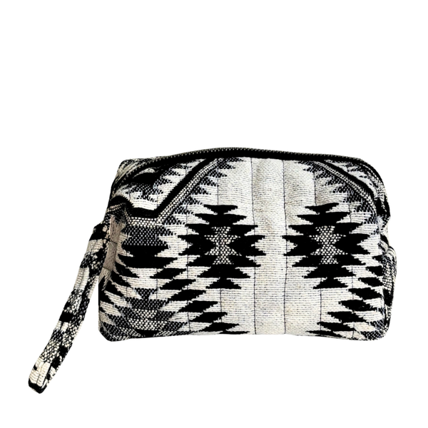 Western Chic Black &amp; White - The Jacquard Toiletry Bag